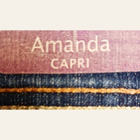 GLORIA VANDERBILT Plus Size Dark Blue Amanda Capri's 20W - Picture 6 of 9